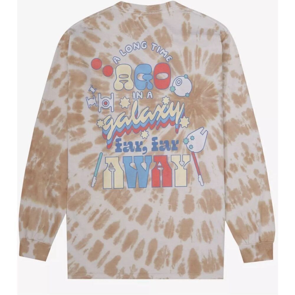 Star Wars A Galaxy Far Away Tie- Dye Long Sleeve Crewneck - Medium Nwot